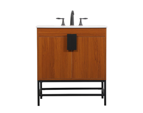 Eugene Single Bathroom Vanity in Teak (173|VF48830MTK)