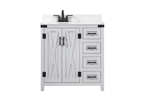 Grant Single Bathroom Vanity in Grey (173|VF90232GR-BS)