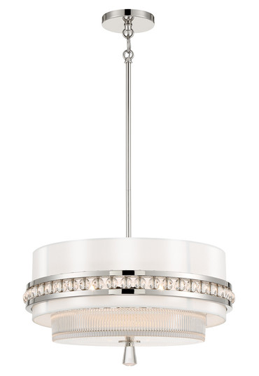 Sutton by Robin Baron Three Light Convertible Semi Flush / Pendant in Polished Nickel (29|N7383-613)