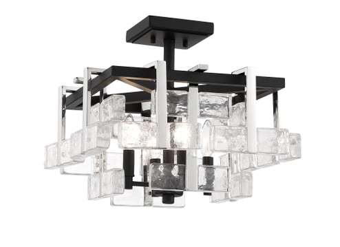 Painesdale Four Light Semi Flush Mount in Sand Coal and Polished Nickel (29|N7544-729) Painesdale Four Light Semi Flush Mount in Sand Coal and Polished Nickel (29|N7544-729)