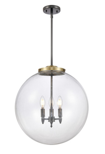 Franklin Restoration Three Light Pendant in Black Antique Brass (405|221-3S-BAB-G202-18)