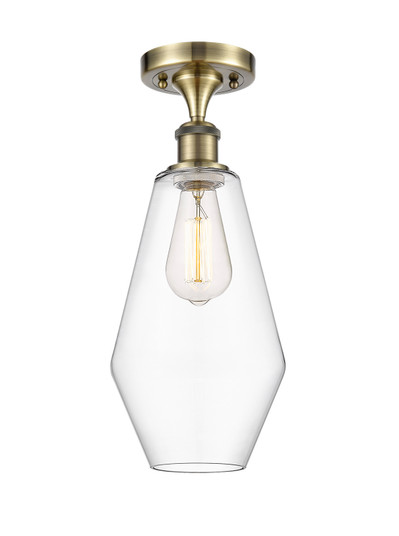 Ballston One Light Semi-Flush Mount in Antique Brass (405|516-1C-AB-G652-7)