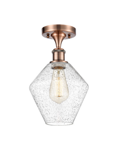 Ballston One Light Semi-Flush Mount in Antique Copper (405|516-1C-AC-G654-8)