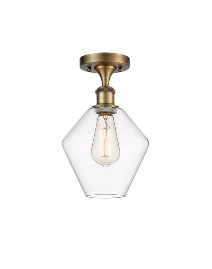 Ballston One Light Semi-Flush Mount in Brushed Brass (405|516-1C-BB-G652-8)