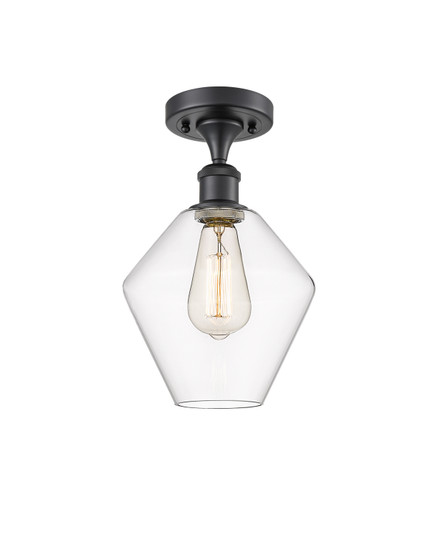 Ballston One Light Semi-Flush Mount in Matte Black (405|516-1C-BK-G652-8)