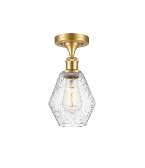 Ballston One Light Semi-Flush Mount in Satin Gold (405|516-1C-SG-G654-6)