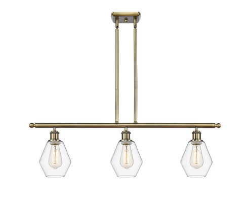 Ballston Three Light Island Pendant in Antique Brass (405|516-3I-AB-G652-6)