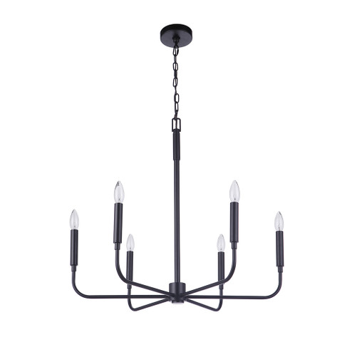 Beverly Six Light Chandelier in Black (90|580608)