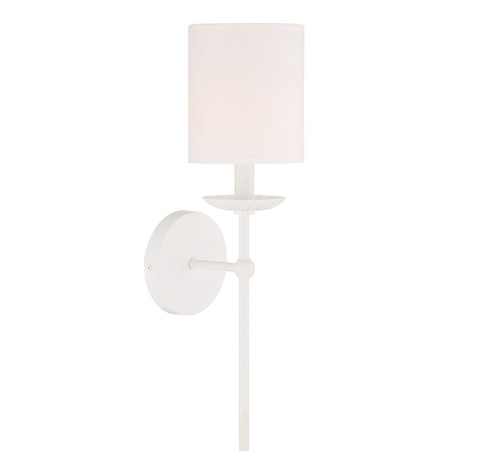 One Light Wall Sconce in White (446|M90079WH)