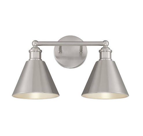 Two Light Bathroom Vanity Light in Brushed Nickel (446|M80063BN)