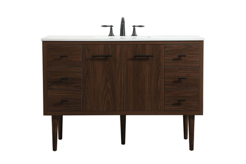 Cyrus Single Bathroom Vanity in Walnut (173|VF48048MWT)