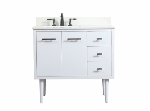 Cyrus Single Bathroom Vanity in White (173|VF48036MWH-BS)