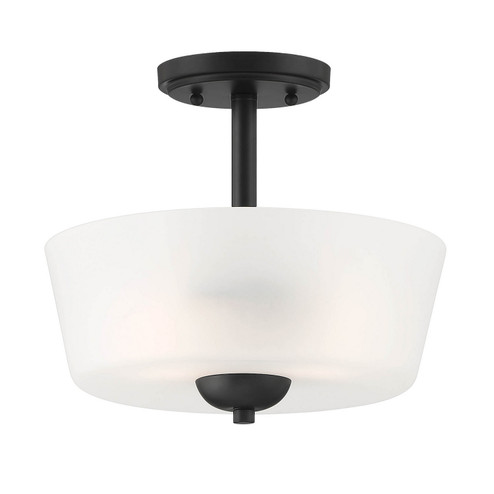 Malone Two Light Semi-Flush Mount in Matte Black (43|D267M-SF-MB)