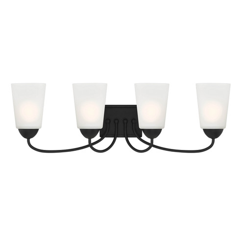 Malone Four Light Vanity in Matte Black (43|D267M-4B-MB)