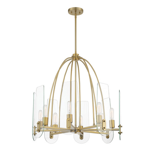 Bergen Beach Eight Light Chandelier in Brushed Gold (43|D256M-8CH-BG)