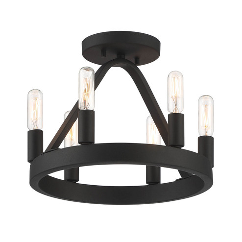 Carousel Six Light Semi Flush Mount in Black (43|D254C-SF-BK)