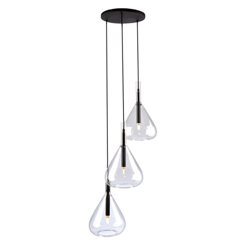 Conic Three Light Pendant in Black (78|AC11163BK)