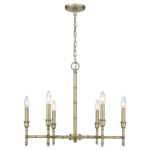 Cambay Six Light Chandelier in White Gold (62|8207-6 WG)