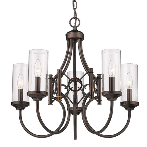 Quincy Five Light Chandelier in Cordoban Bronze (62|3718-5 CDB-CLR)