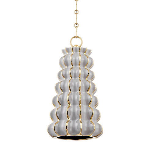 Esperanza One Light Pendant in Ceramic Gloss Gray (68|394-10-CGG)