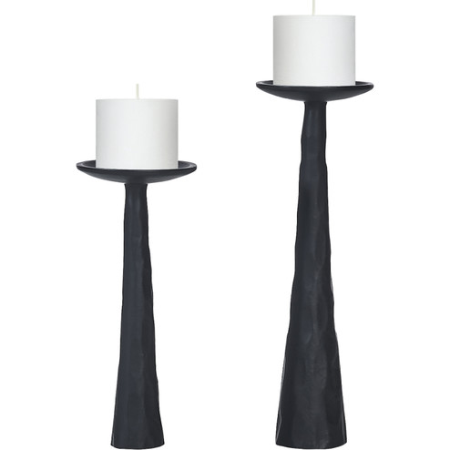 Tilde Candle Holders in Matte Black (443|CAN181)