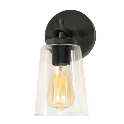 Joanna One Light Wall Sconce in Textured Black (162|JNNS0511MBBK)