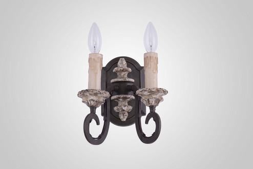 Klarissa Two Light Wall Sconce in Dark Gray (374|W5123-2)