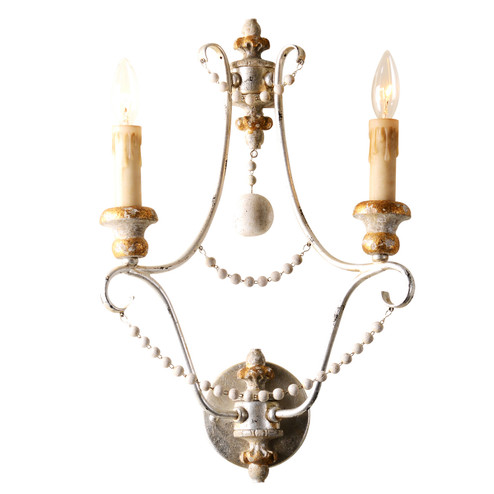 Venezia Two Light Wall Sconce in Antique Silver (374|W5111-2)