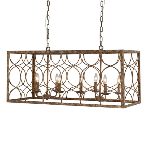 Tabby Eight Light Chandelier in Rustic Bronze Patina (374|H7121-8) Tabby Eight Light Chandelier in Rustic Bronze Patina (374|H7121-8)