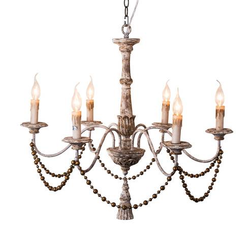 Enria Six Light Chandelier in Champagne Patina (374|H6104-6) Enria Six Light Chandelier in Champagne Patina (374|H6104-6)