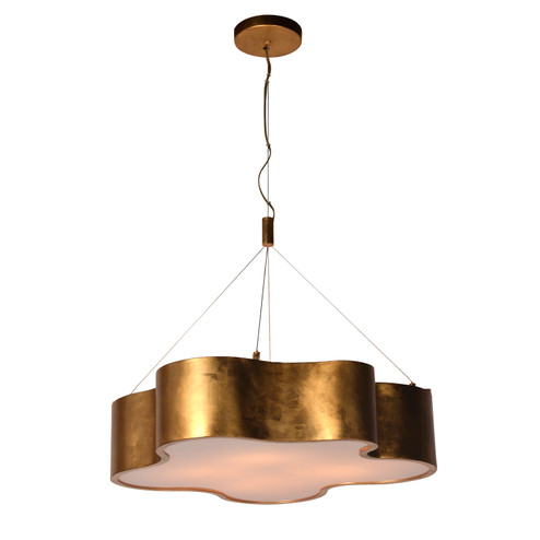 Ottavia Four Light Chandelier in Gold Leaf (374|H21101-4G)