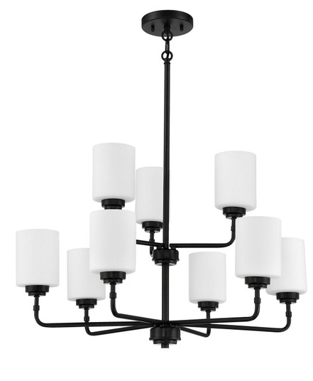 Stowe Nine Light Chandelier in Flat Black (46|56029-FB)