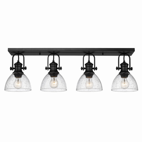 Hines Four Light Semi-Flush Mount in Matte Black (62|3118-4SF BLK-SD)