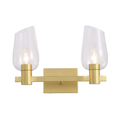 Calabria Two Light Wall Sconce in Louise Brass (508|KWS0103-2NB)