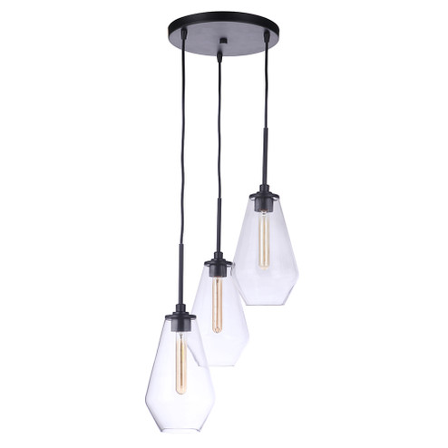 Nimbus Three Light Pendant in Black (90|280308)