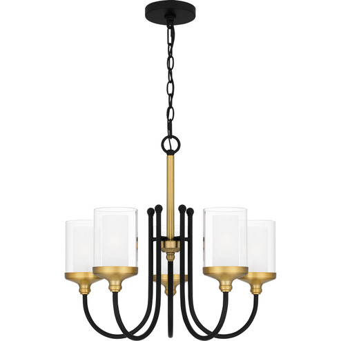 Rowland Five Light Chandelier in Matte Black (10|ROW5022MBK)