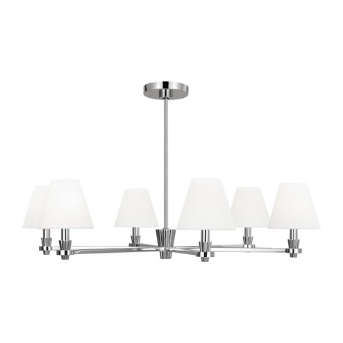 Paisley Six Light Chandelier in Polished Nickel (454|AC1126PN)