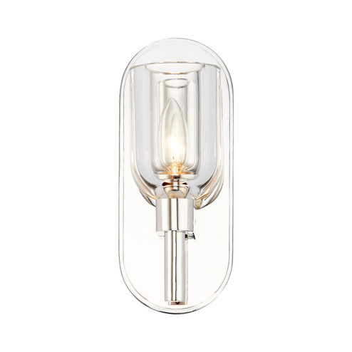 Lucian One Light Vanity in Clear Crystal/Polished Nickel (452|WV338101PNCC)