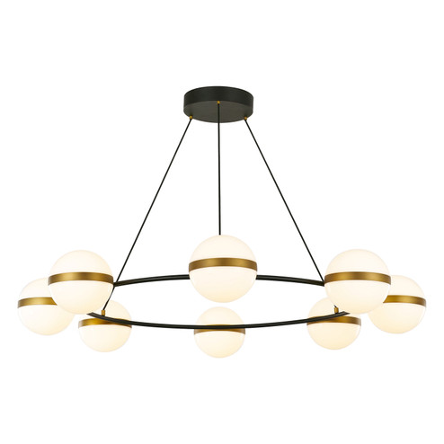 Tagliato LED Chandelier in Matte Black/Brushed Gold (452|CH302008MBBG)