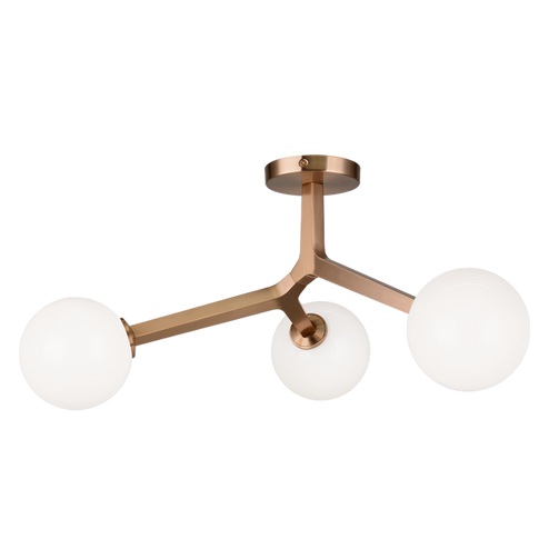 Rami Three Light Ceiling Mount in Aged Gold Brass (423|X81503AGOP)