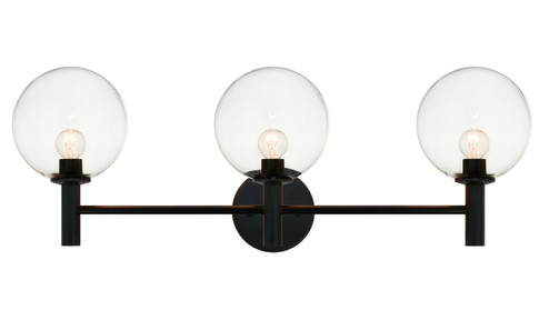 Cosmo Three Light Wall Sconce in Black (423|S06003BKCL)