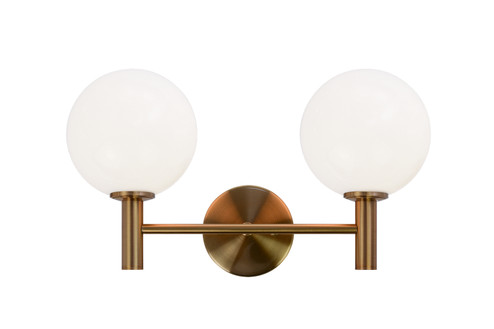 Cosmo Two Light Wall Sconce in Aged Gold Brass (423|S06002AGOP)