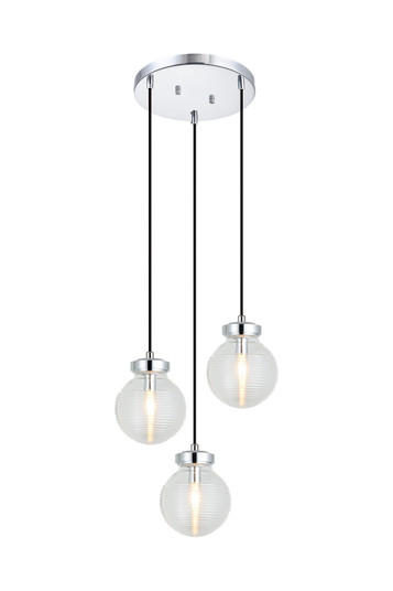 Ridge Three Light Pendant in Chrome (423|C84003CHCL)