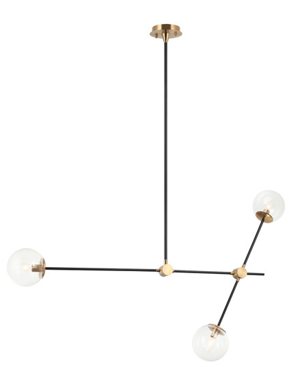 Cosmic Three Light Pendant in Aged Gold Brass (423|C78713AGCL)