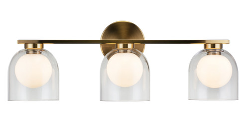 Derbishone Three Light Wall Sconce in Aged Gold Brass (423|W60703AGCL)