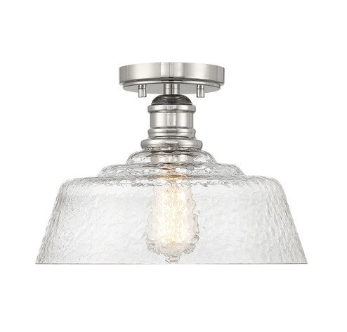 One Light Semi-Flush Mount in Polished Nickel (446|M60070PN)