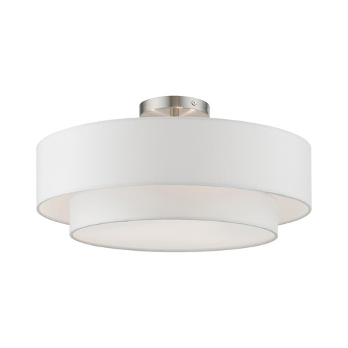 Meridian Three Light Semi-Flush Mount in Brushed Nickel (107|47154-91)