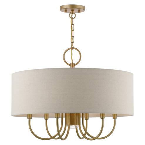 Burnett Seven Light Chandelier in Antique Gold Leaf (107|45427-48)