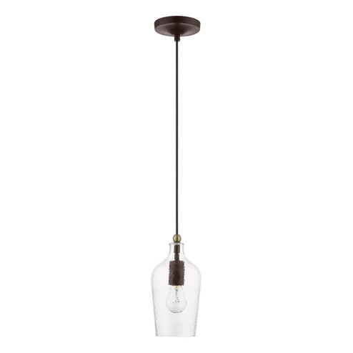 Avery One Light Mini Pendant in Bronze w/Antique Brass (107|41240-07)