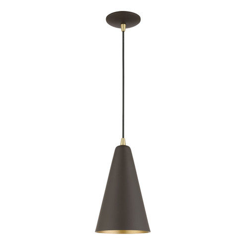Dulce One Light Mini Pendant in Bronze w/Antique Brass (107|41175-07)